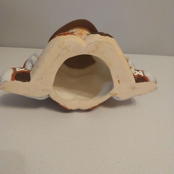 Vintage Ceramic Scarecrow Figurine Handmade Hand Painted Large Fall Harvest Cute - Picture 10 of 14